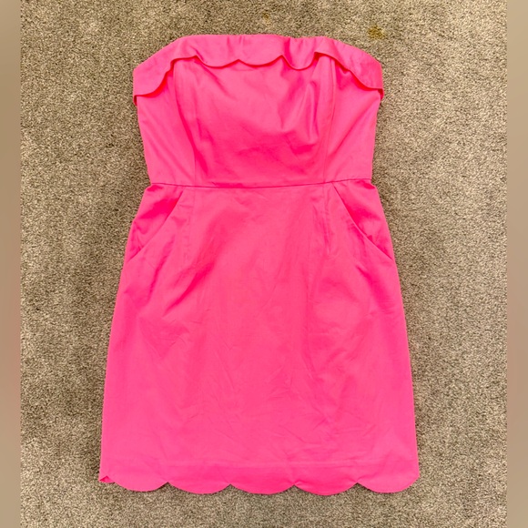Vineyard Vines Barbie Pink Strapless Dress sz8 NWT - Picture 1 of 9